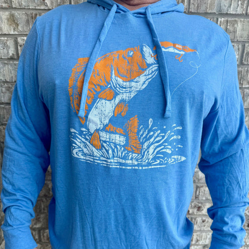 Bass Blue Long Sleeve Shirt Hoodie