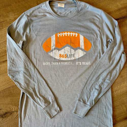 Football Light Blue Long Sleeve Shirt