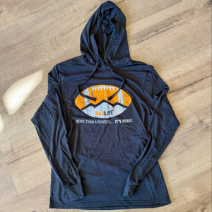 Football Black Long Sleeve Shirt Hoodie