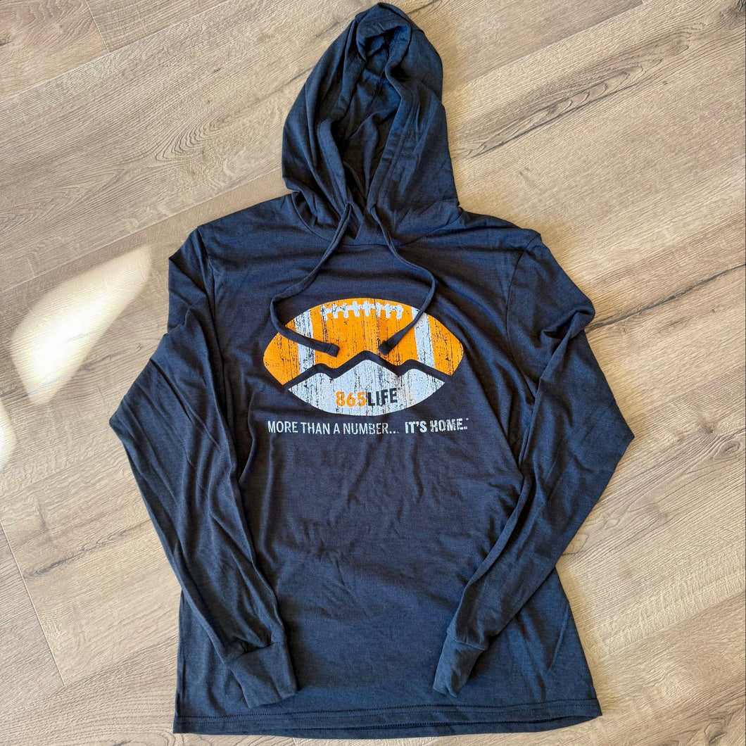 Football Black Long Sleeve Shirt Hoodie