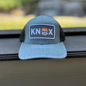 Trucker Heathered Grey/Black Mesh Hat + KNOX Patch